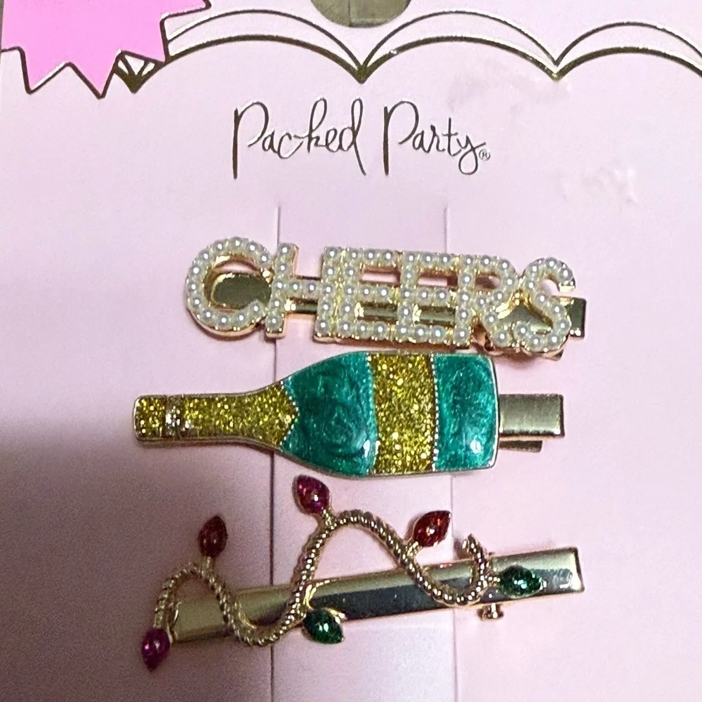Packed Party Festive Holiday Christmas Hair Clips - NEW!!!